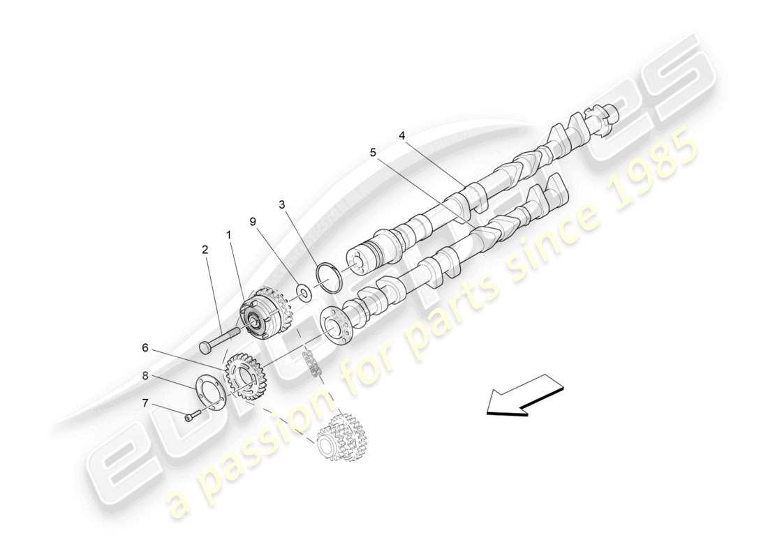 a part diagram from the maserati grancabrio mc (2013) parts catalogue