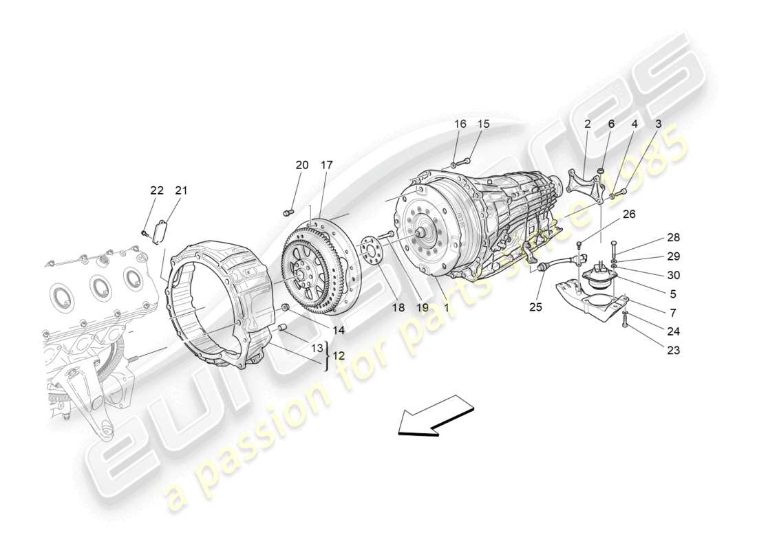 a part diagram from the Maserati GranCabrio MC (2013) parts catalogue