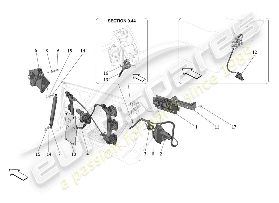 a part diagram from the maserati mc20 (2023) parts catalogue
