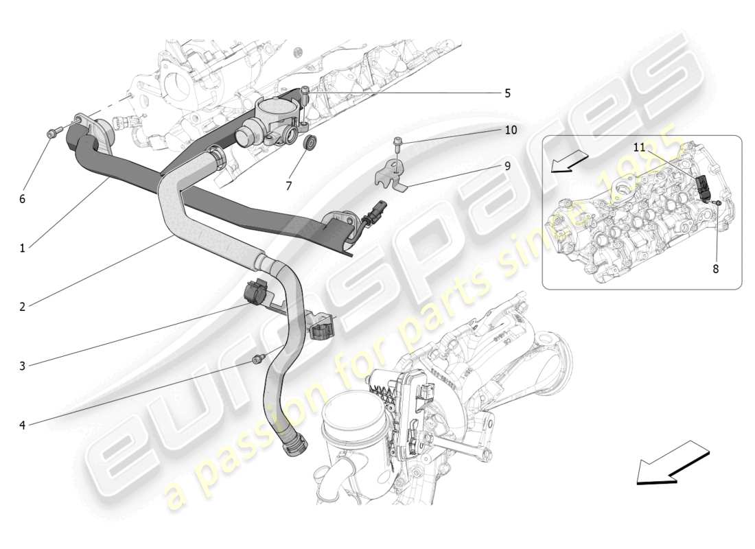 a part diagram from the maserati grecale parts catalogue