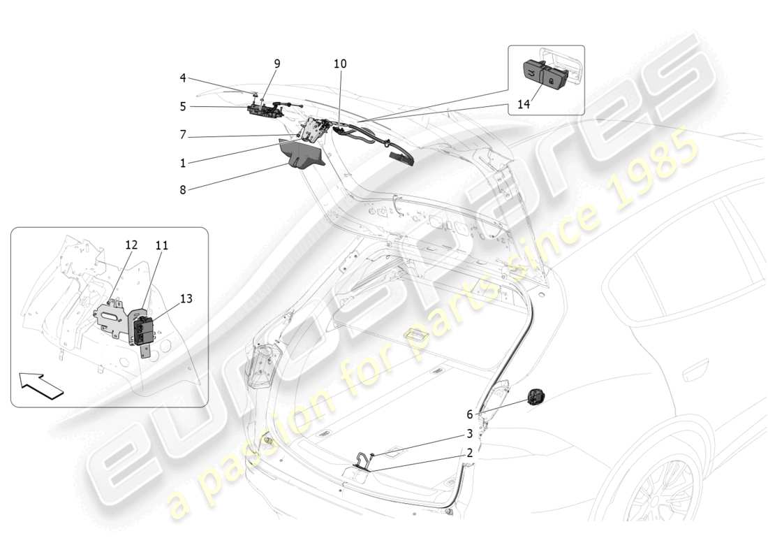 a part diagram from the maserati grecale gt (2023) parts catalogue
