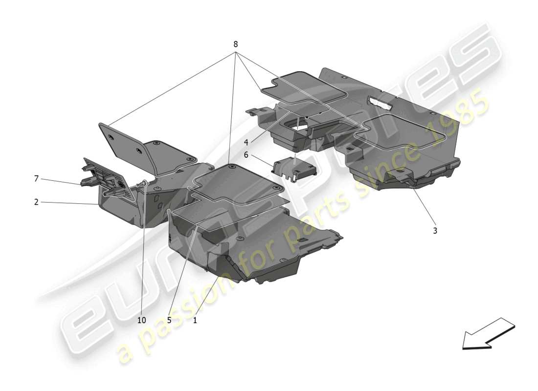 a part diagram from the maserati grecale parts catalogue
