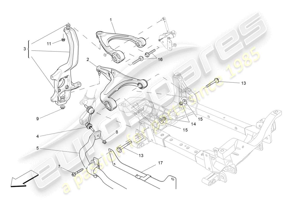 a part diagram from the maserati levante (2020) parts catalogue