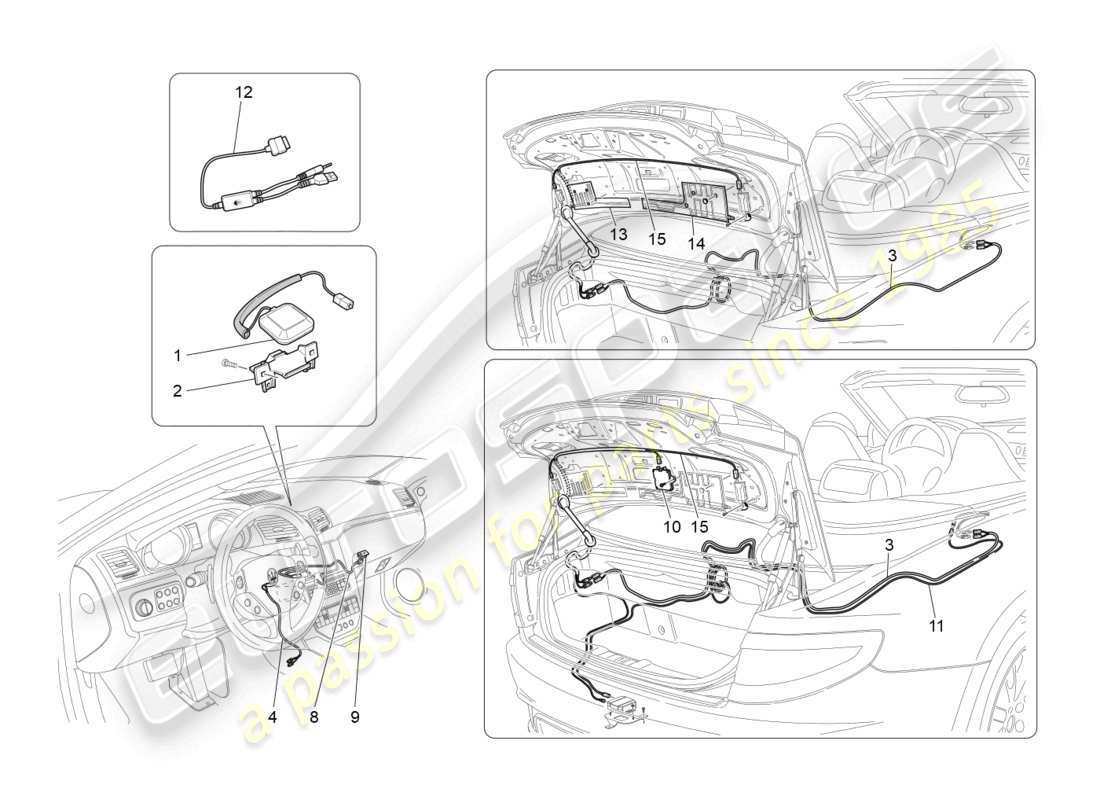 a part diagram from the maserati grancabrio mc (2013) parts catalogue