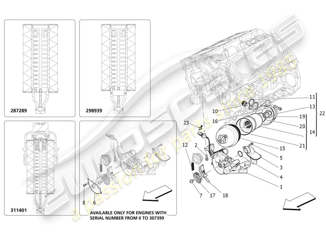 a part diagram from the maserati ghibli (2018) parts catalogue