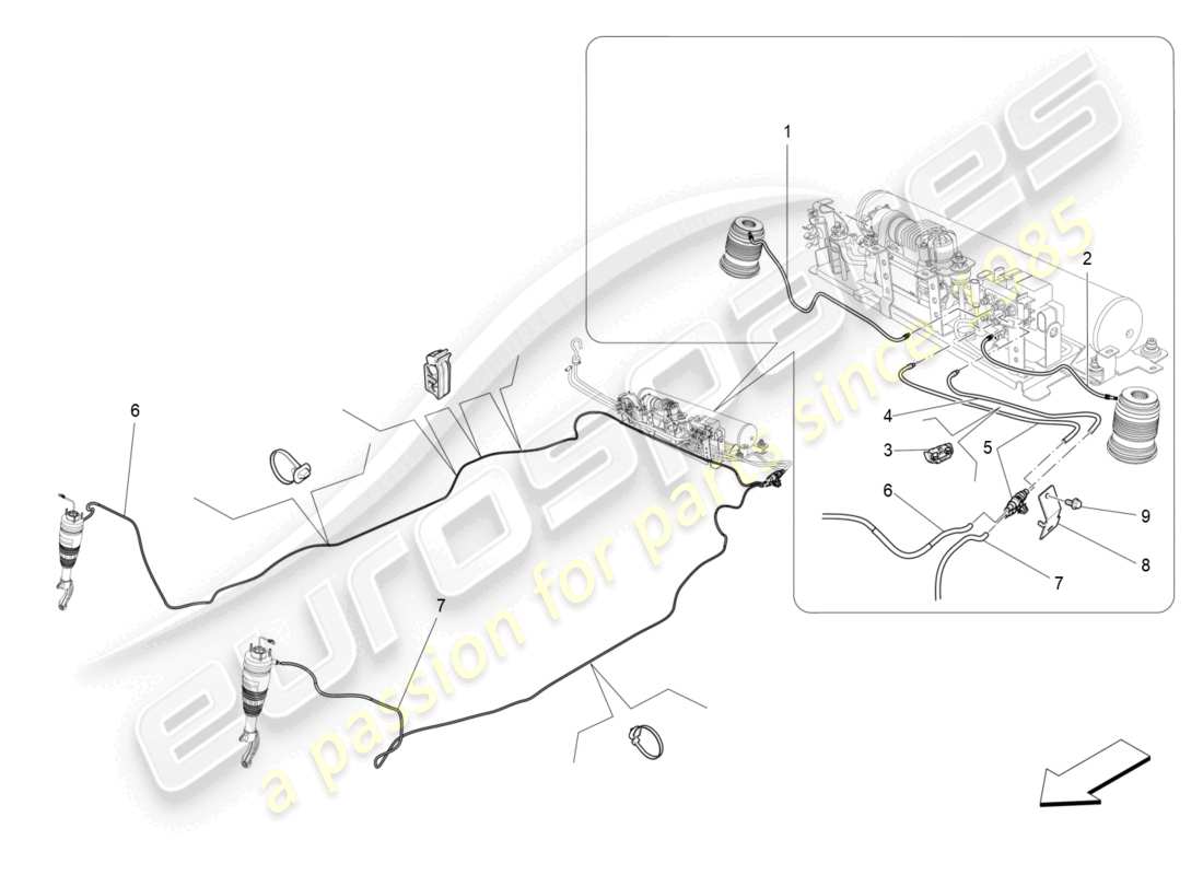 a part diagram from the maserati levante (2020) parts catalogue
