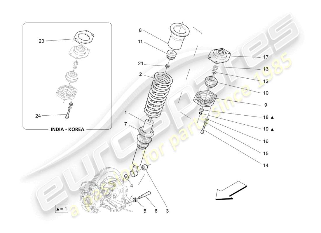 a part diagram from the maserati grancabrio mc (2013) parts catalogue