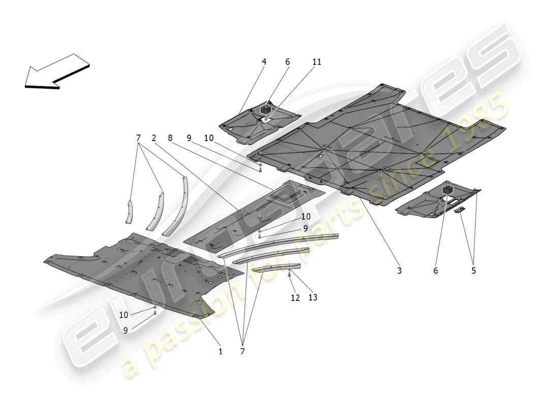 a part diagram from the maserati mc20 cielo (2023) parts catalogue