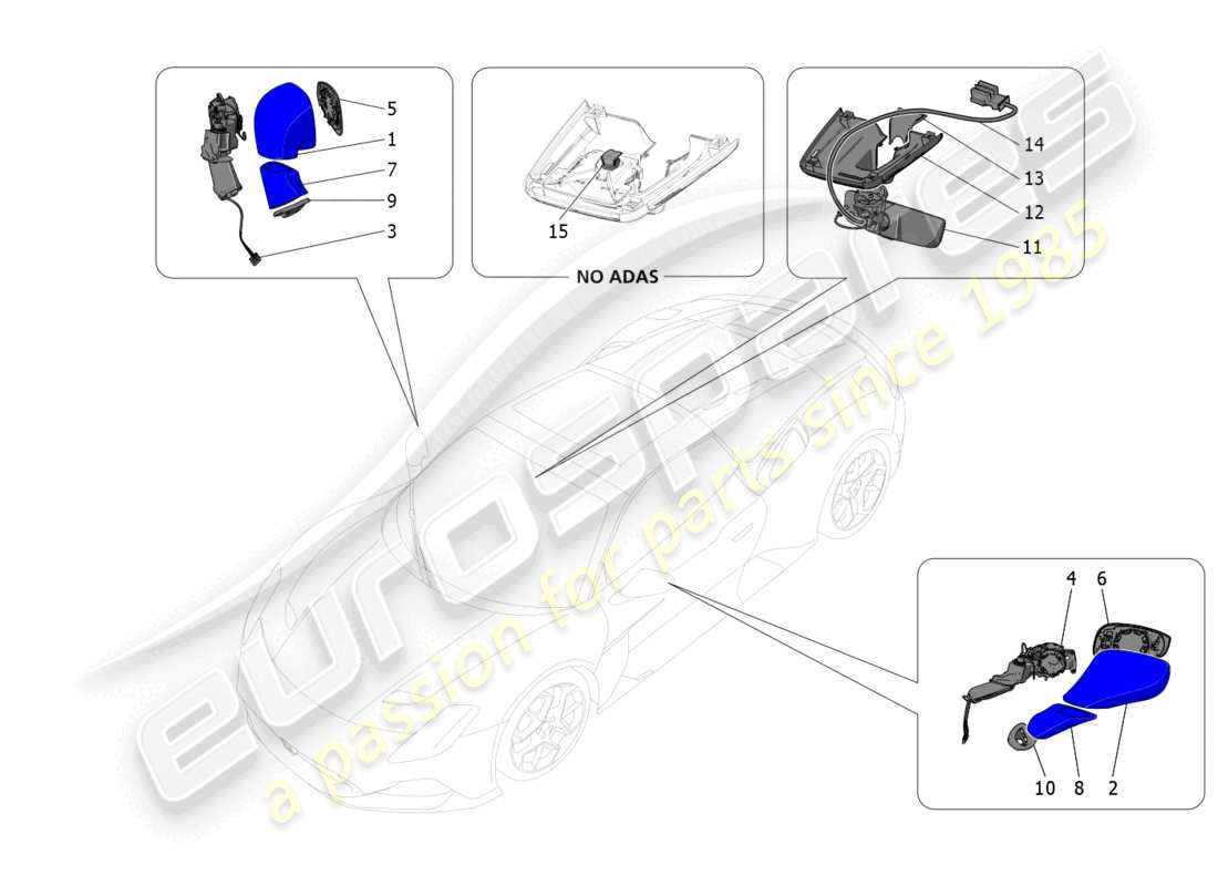 a part diagram from the maserati mc20 cielo (2023) parts catalogue