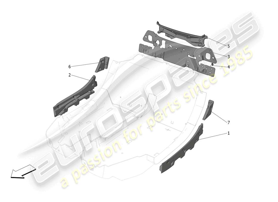 a part diagram from the maserati mc20 parts catalogue