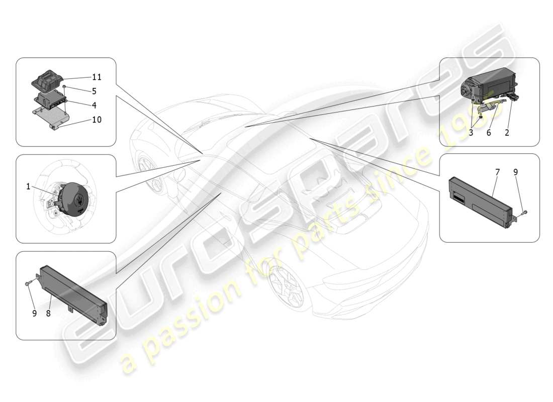 a part diagram from the maserati mc20 parts catalogue