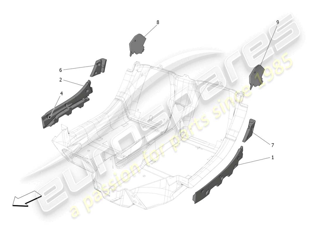 a part diagram from the maserati mc20 parts catalogue