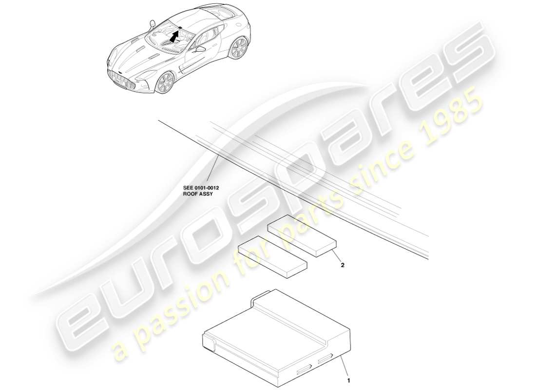 a part diagram from the aston martin one-77 parts catalogue