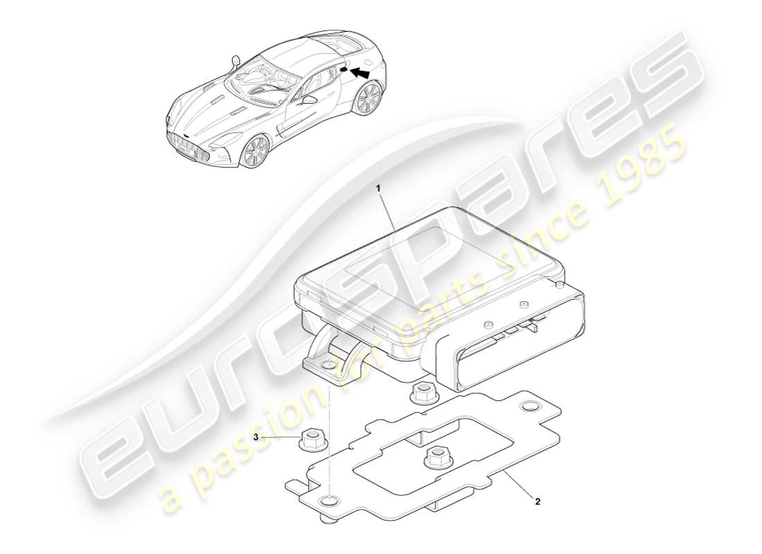 a part diagram from the aston martin one-77 parts catalogue