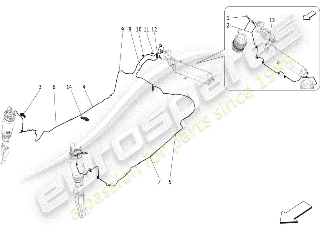a part diagram from the maserati grecale parts catalogue