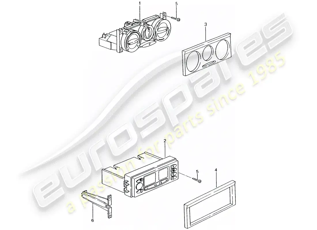 porsche 1998 (996) control switch parts diagram