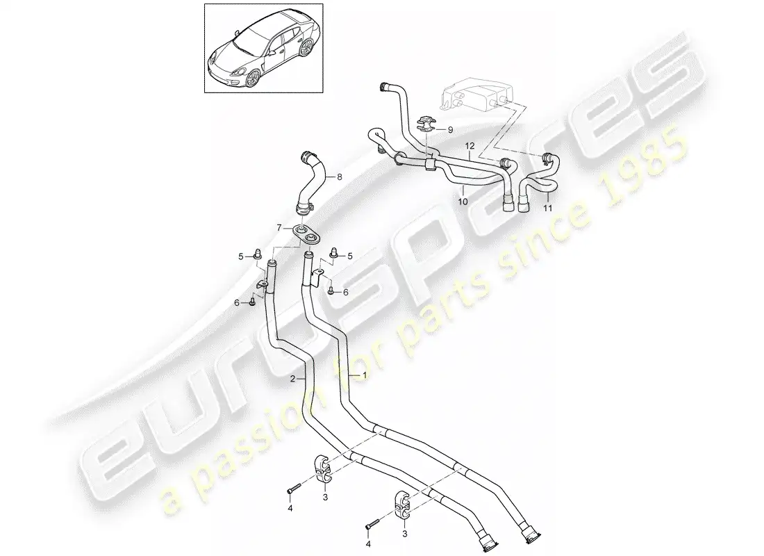 porsche 2010 (panamera 970) hybrid parts diagram