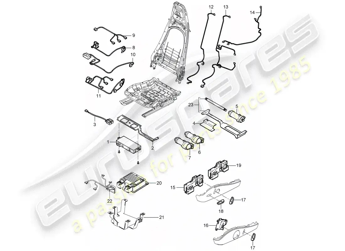 porsche 2010 (987 boxster) wiring harnesses parts diagram