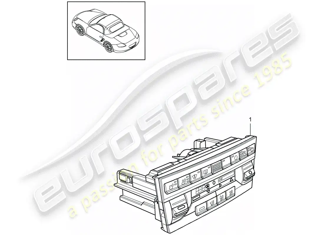 porsche 2012 (987 boxster) control switch parts diagram