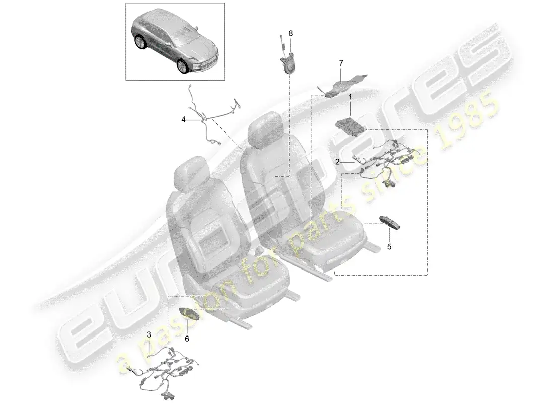 porsche 2020 (macan) electrics part diagram