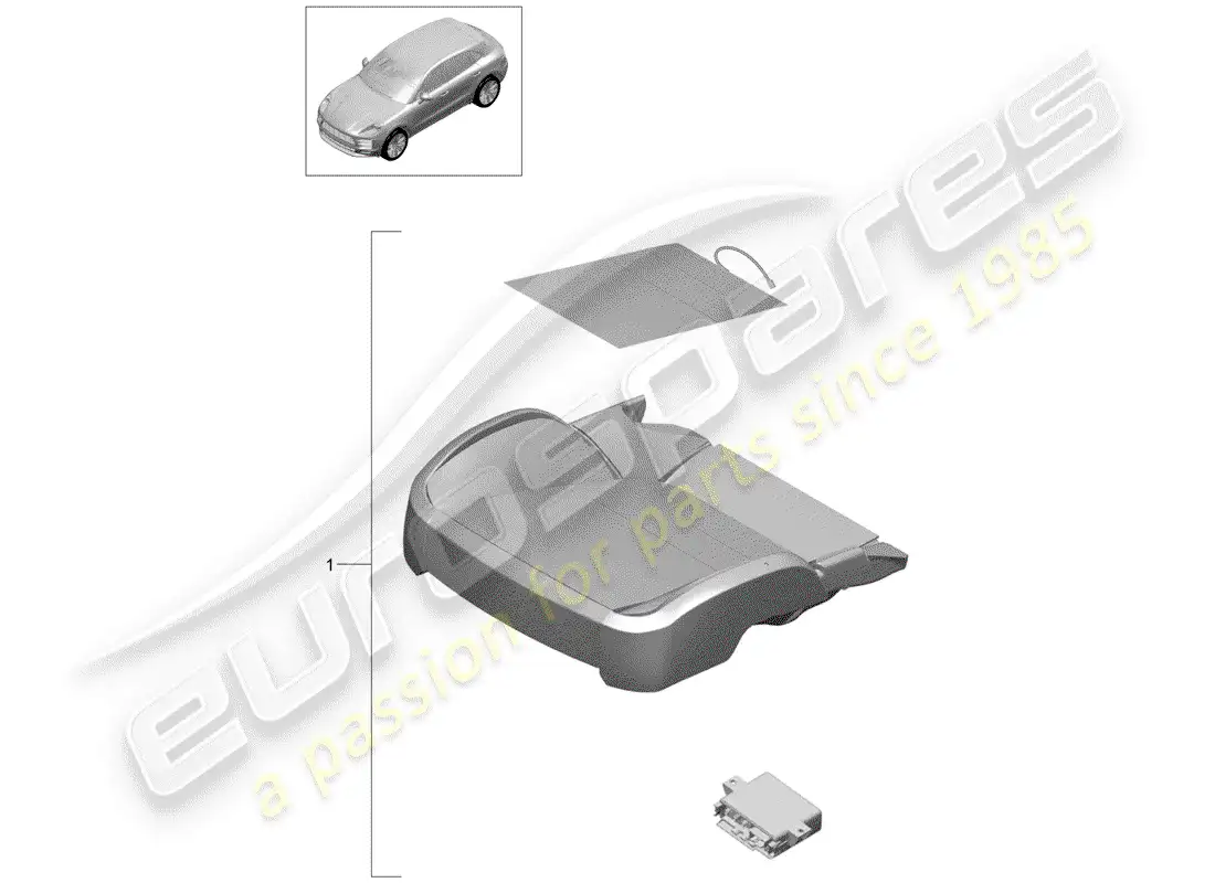 porsche 2020 (macan) repair kit part diagram