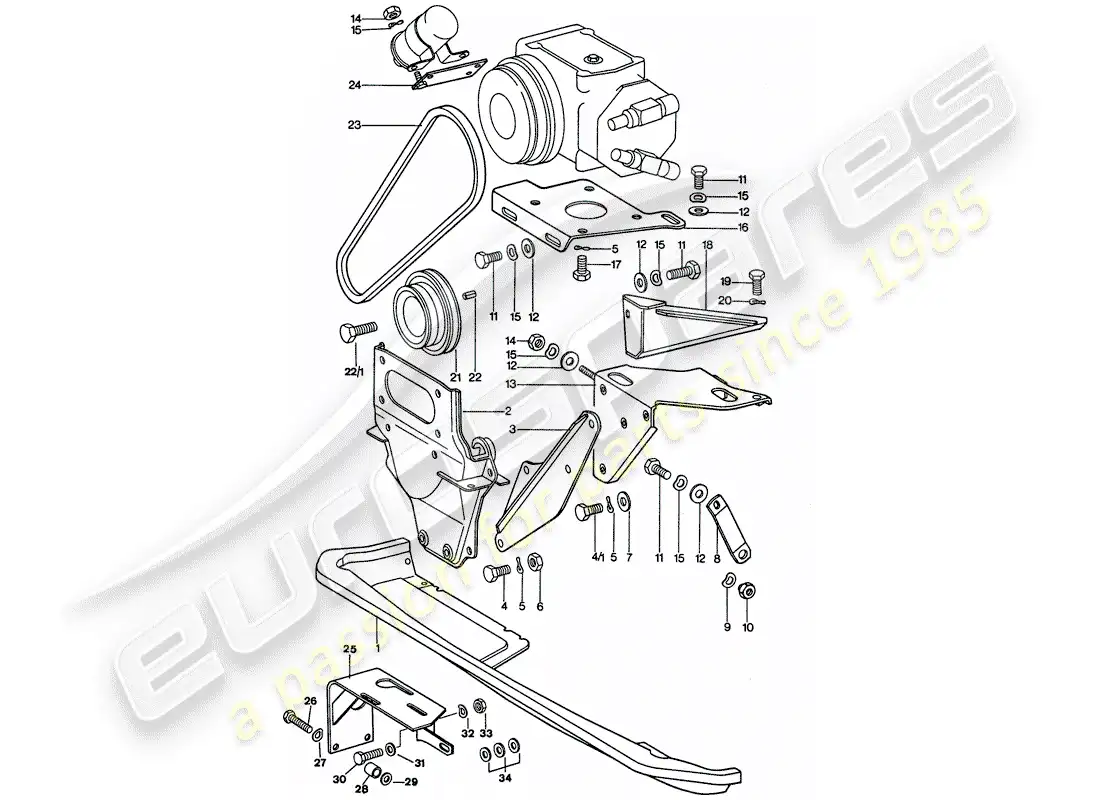 porsche 1977 (911) air conditioner parts diagram