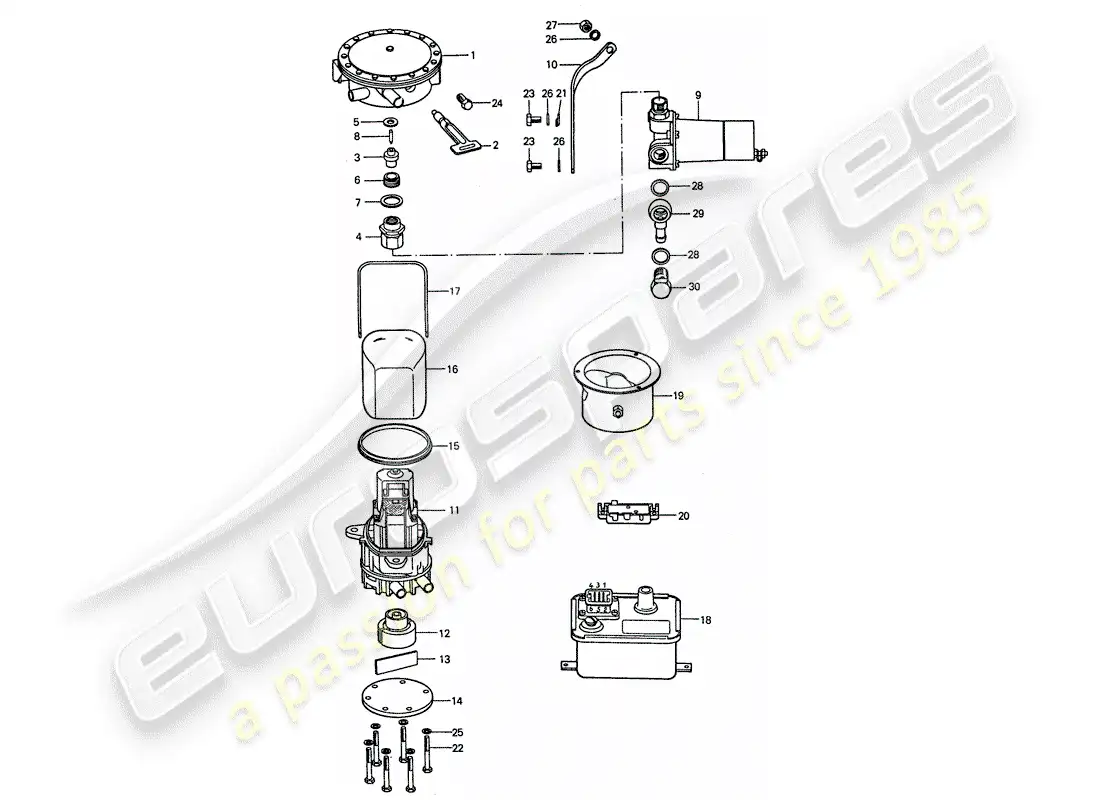 porsche 1975 (911) repair material - mixture control unit - pump - d >> - mj 1976 parts diagram