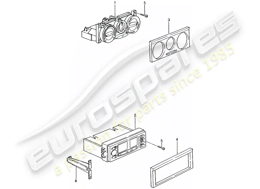 porsche 2005 (996 gt3) control switch parts diagram