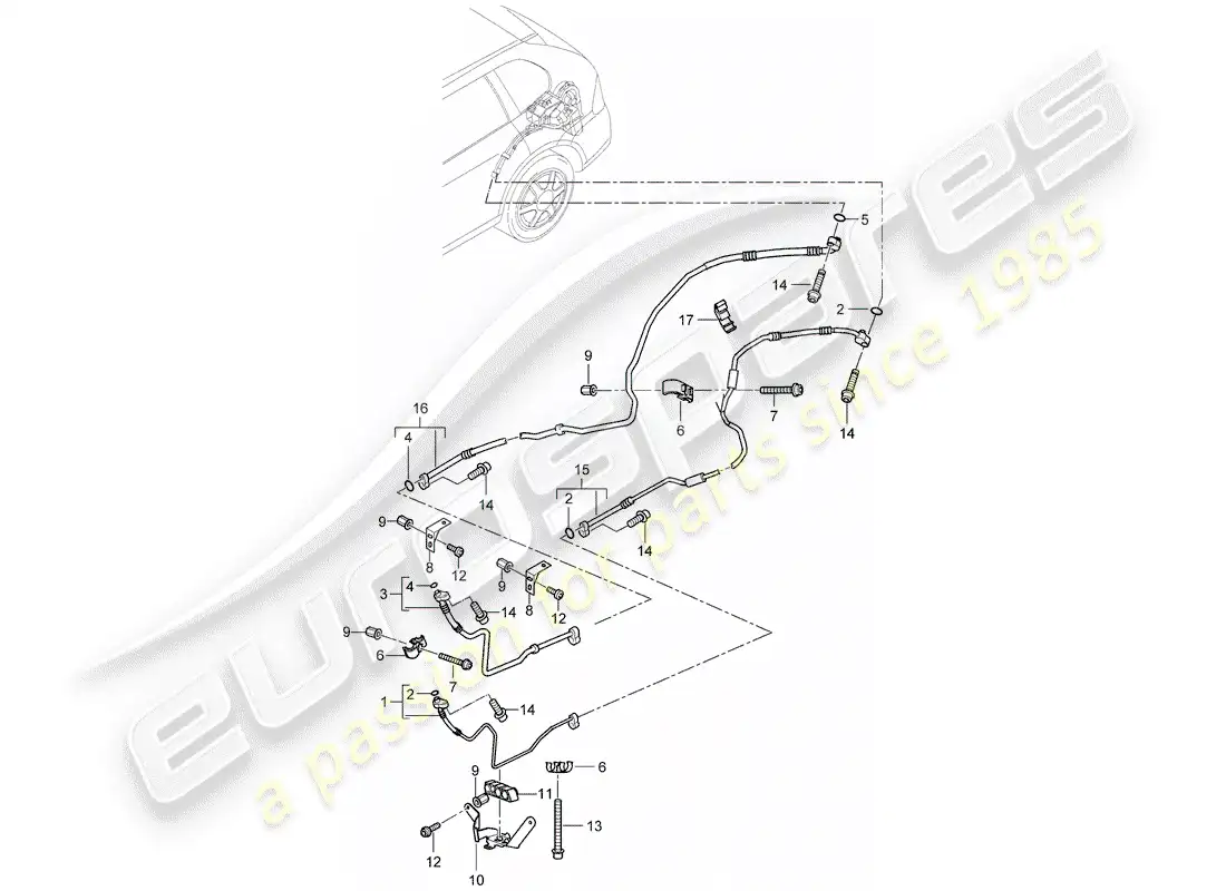 porsche 2014 (cayenne e2 92a) refrigerant circuit parts diagram