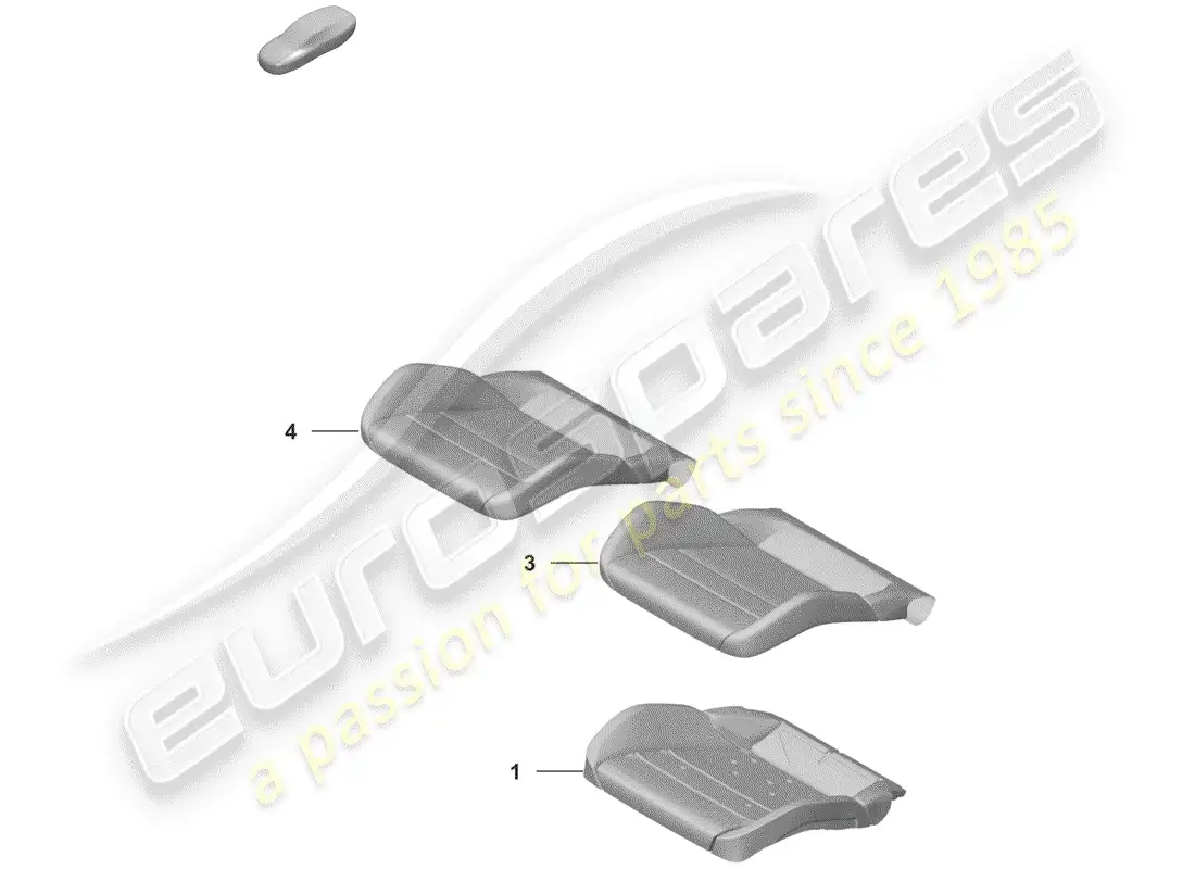 porsche 2019 (992-1) foam part parts diagram