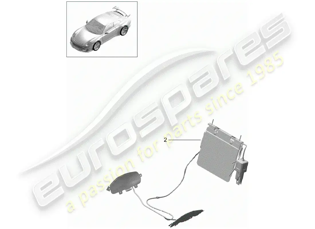 porsche 2017 (991-2 r/gt3/rs) lumbar support parts diagram