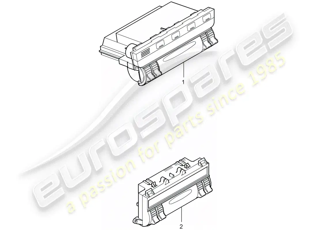 porsche 2009 (cayenne e1 9pa) operating unit part diagram