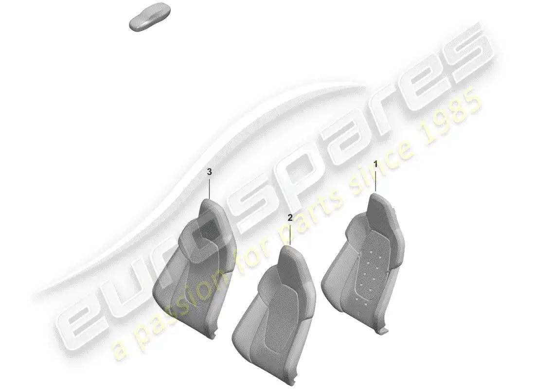 porsche 2019 (992-1) foam part parts diagram