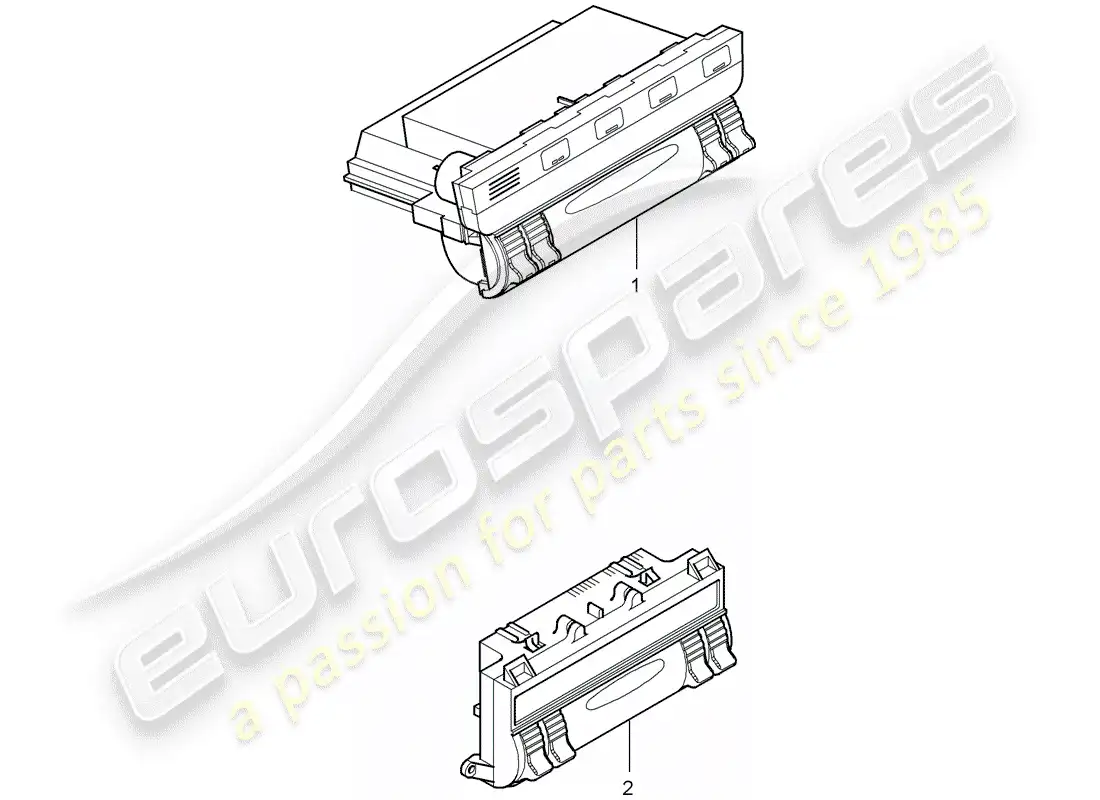 porsche 2008 (cayenne e1 9pa) operating unit parts diagram