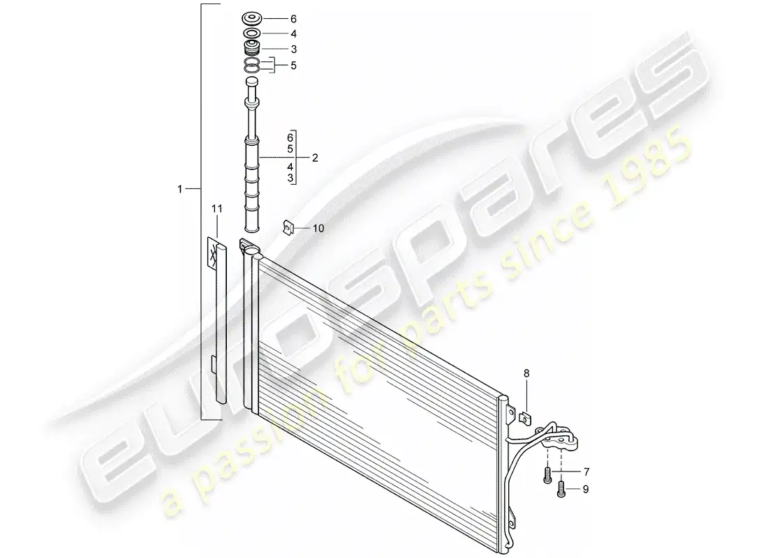 porsche 2008 (cayenne e1 9pa) capacitor parts diagram