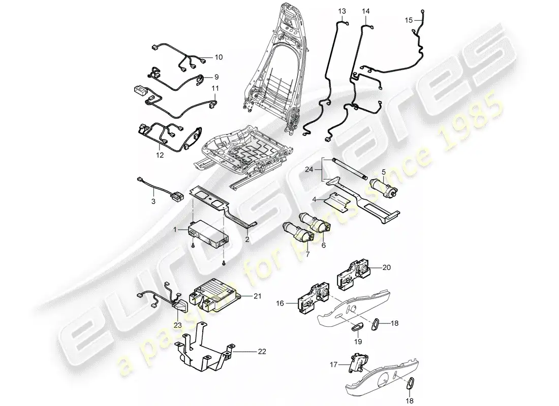porsche 2008 (987 cayman) wiring harnesses parts diagram