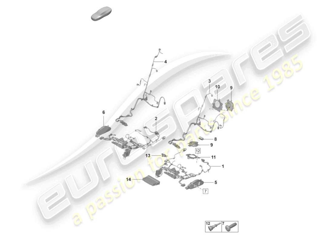 porsche 2026 (taycan 9j1-2) electrics sports seat part diagram