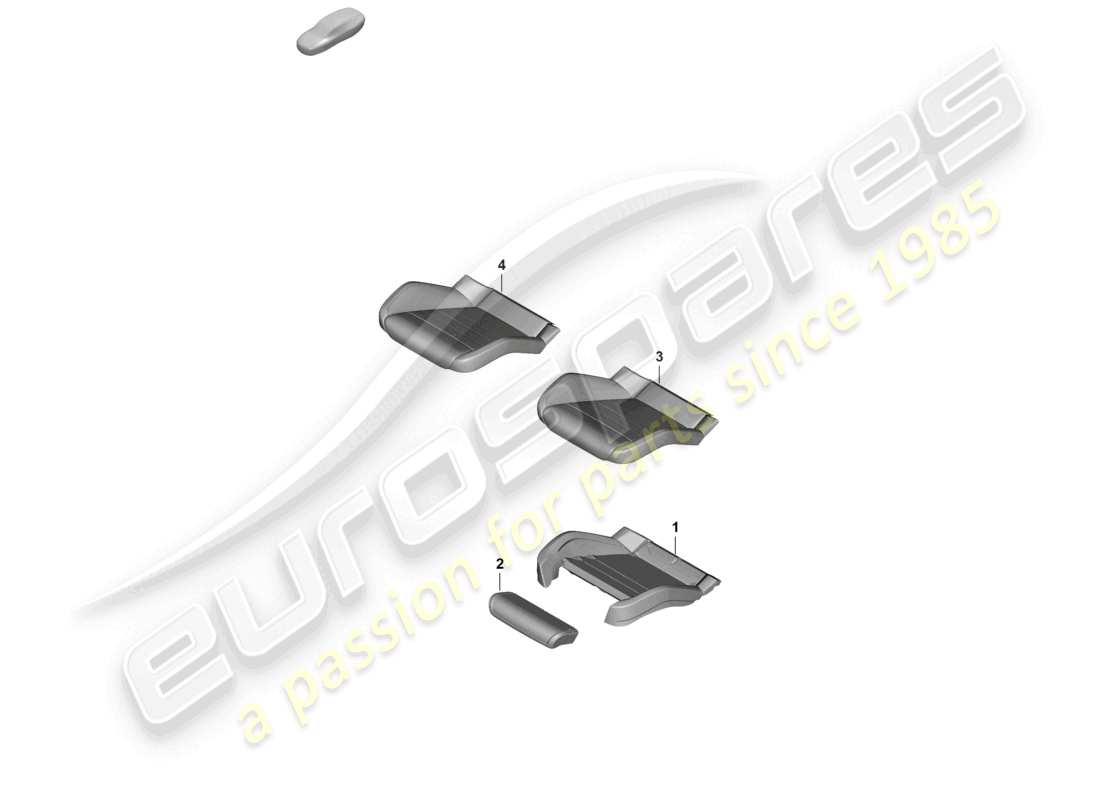 porsche 2024 (panamera 976) foam part seat cover comfort seat part diagram