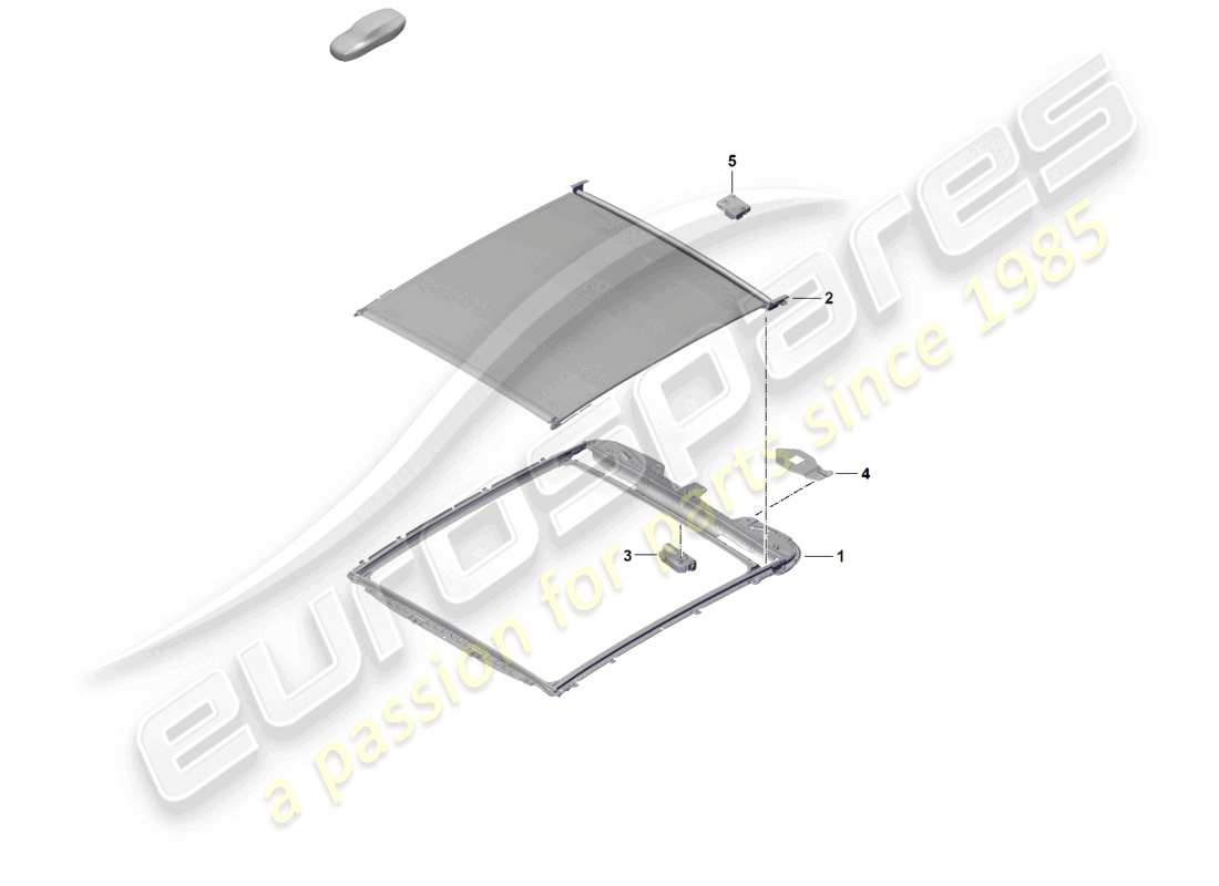 porsche 2023 (cayenne e3 pa) glass roof part diagram