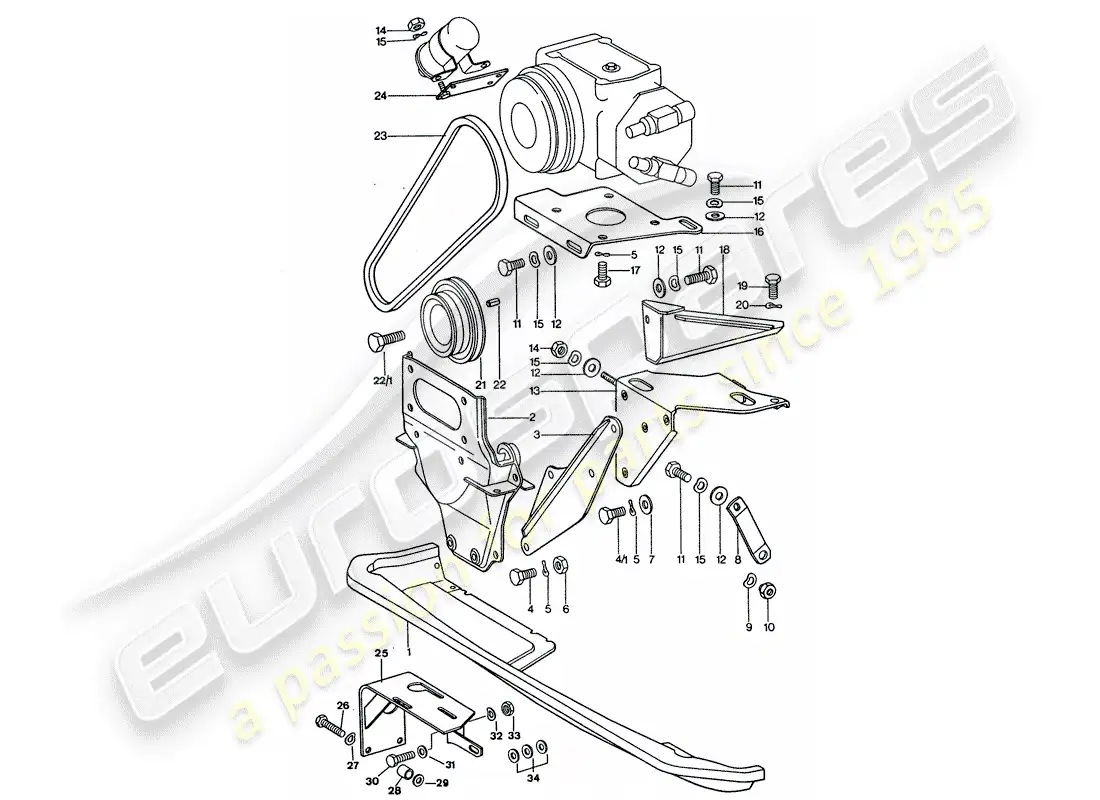 porsche 1976 (911 turbo) air conditioner parts diagram