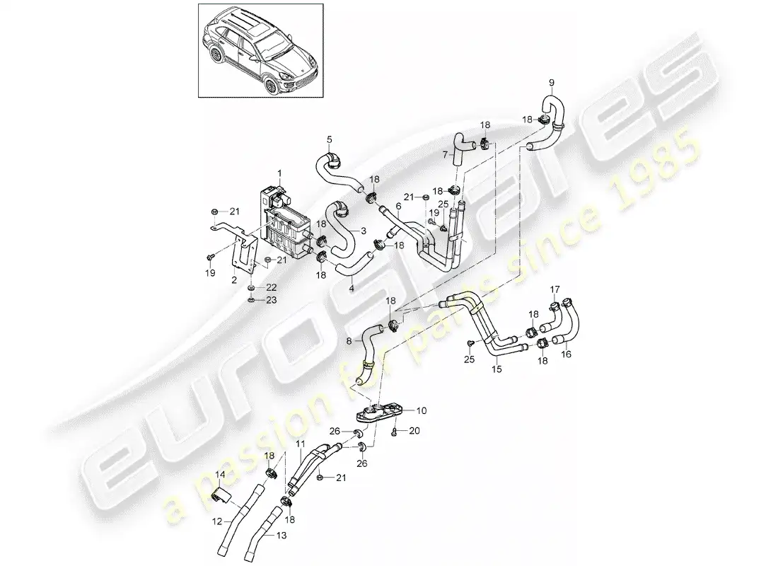 porsche 2014 (cayenne e2 92a) hybrid part diagram