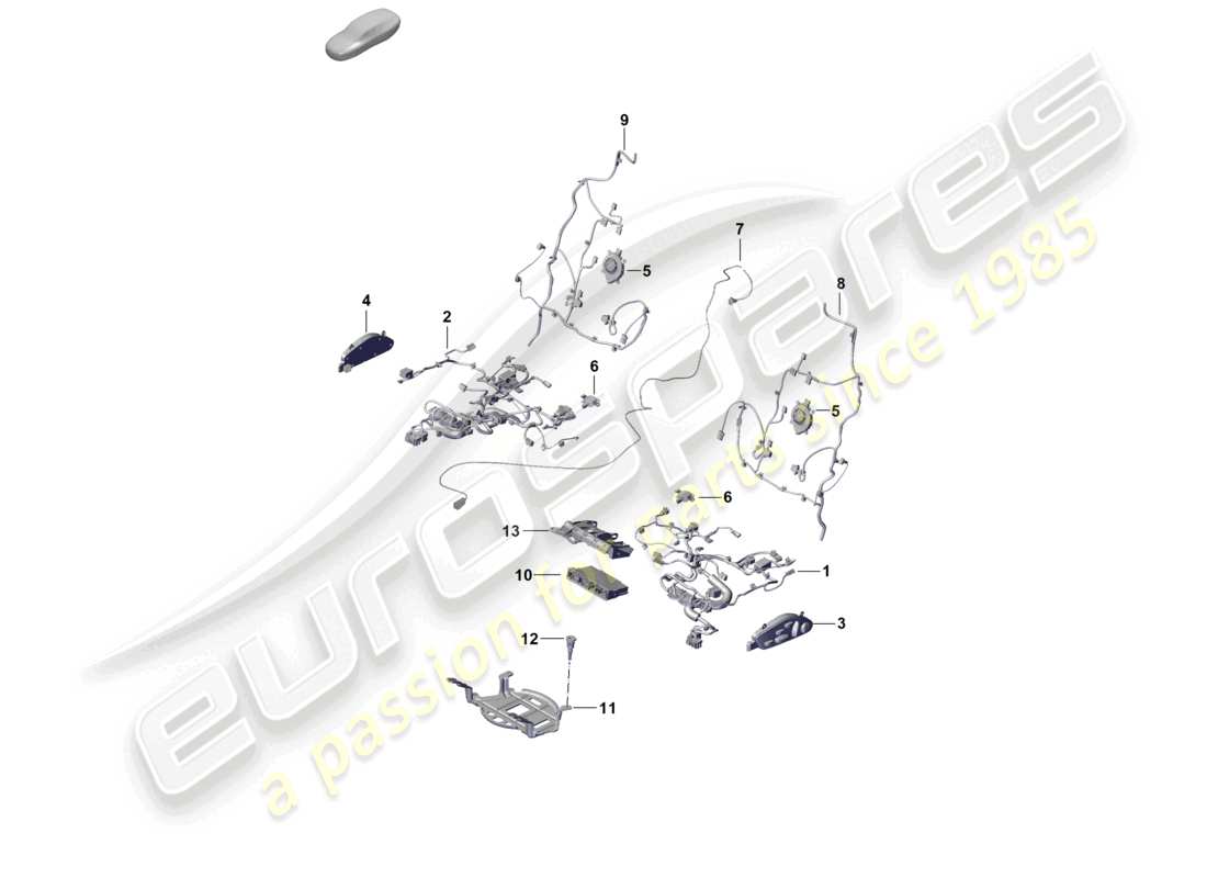 porsche 2023 (cayenne e3 pa) electrics sports seat part diagram