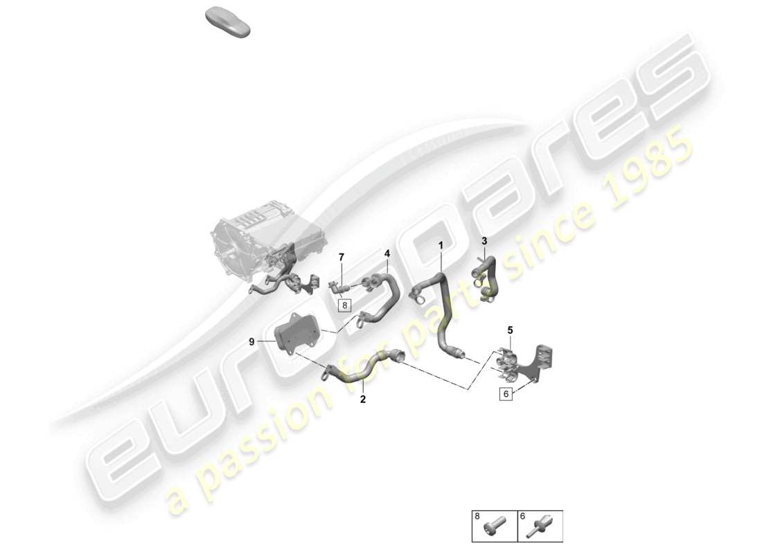 porsche 2026 (taycan 9j1-2) drive cooling rear axle part diagram