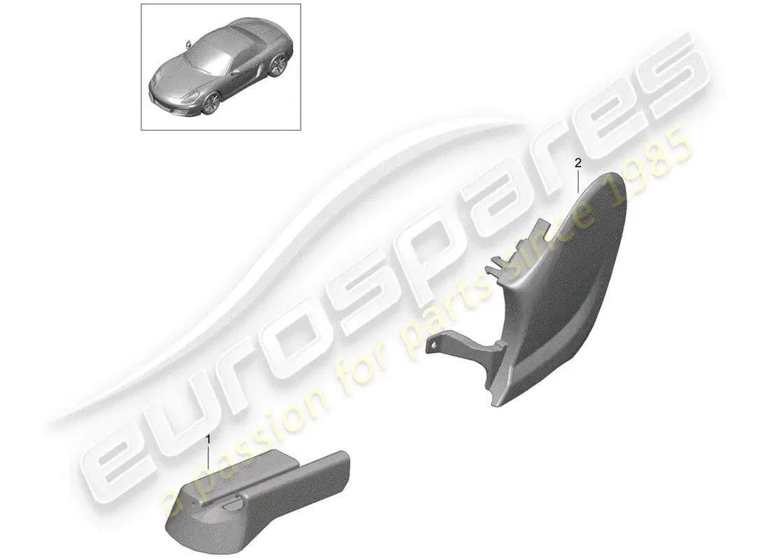 porsche 2013 (981 boxster) sports seat plus parts diagram