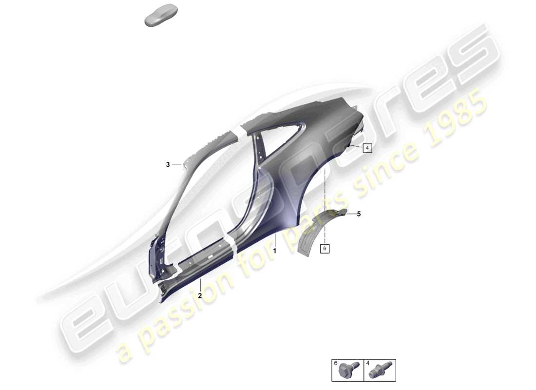 porsche 2025 (992-2 turbo / s) side part outer sport classic part diagram