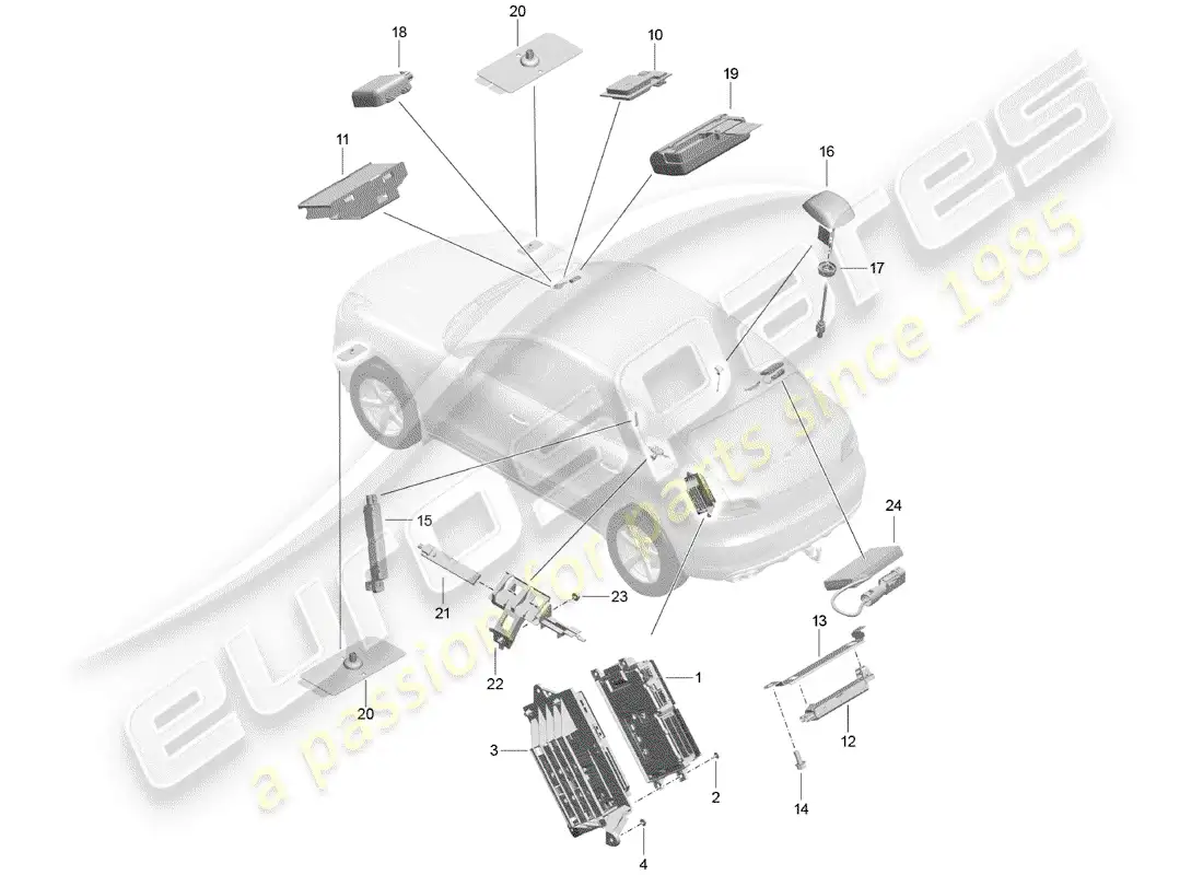 porsche 2015 (macan) telephone parts diagram