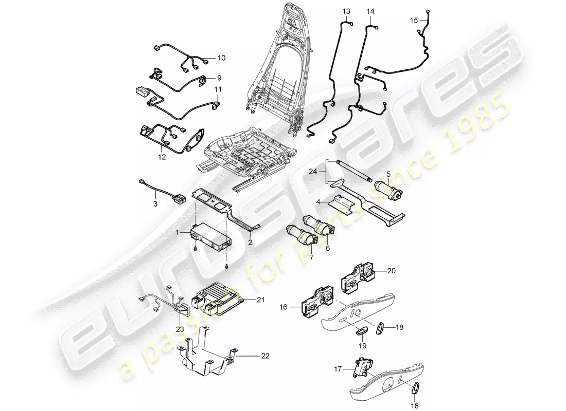 porsche 2005 (987 boxster) wiring harnesses parts diagram