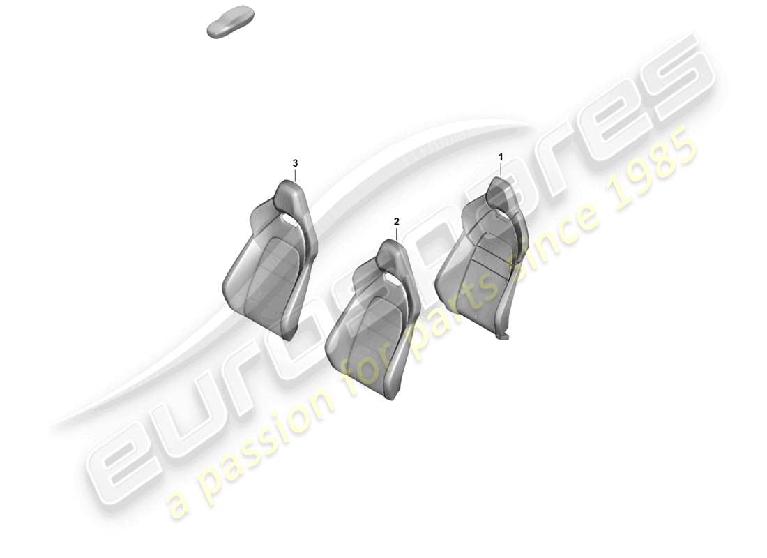 porsche 2025 (panamera 976) foam part backrest cover sports seat part diagram