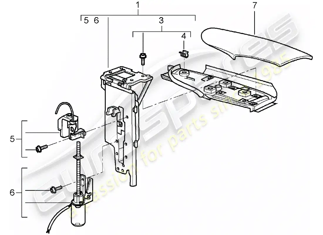 porsche 2007 (997-1) flap parts diagram