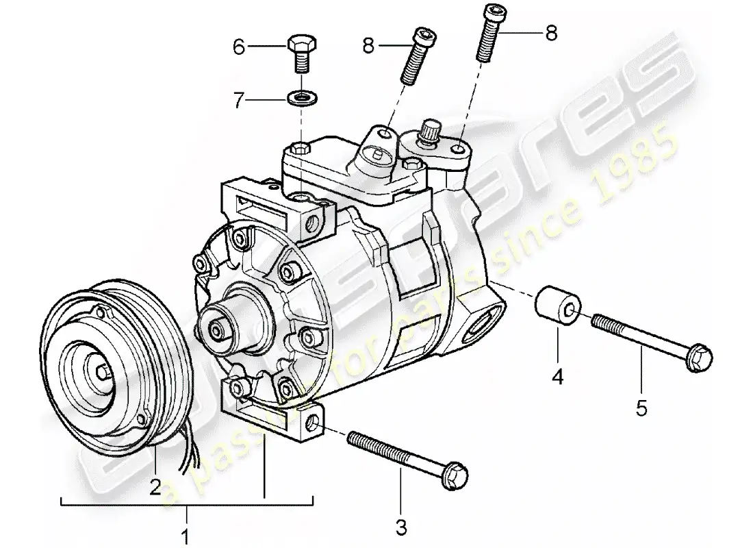 porsche 2006 (987 boxster) compressor parts diagram